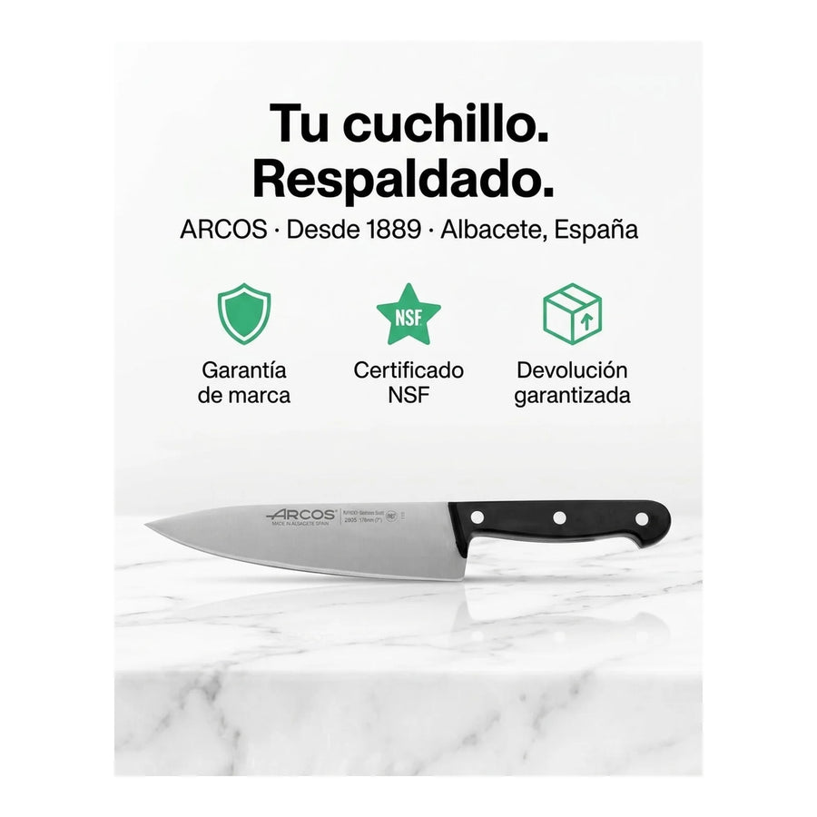 Cuchillo Cocina Arcos 17,5cm Profesional Premium Chef Asado + Grabado Personalizado
