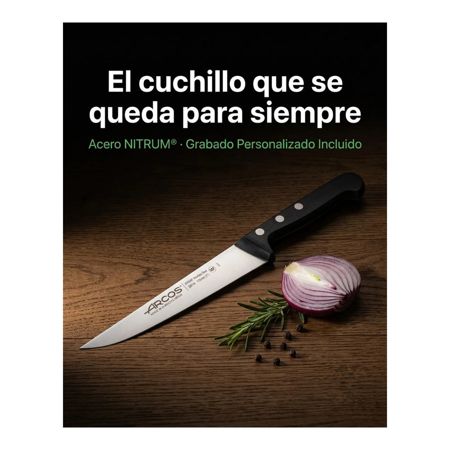 Cuchillo Cocina Arcos 17cm Profesional Premium Chef Verdura + Grabado Personalizado
