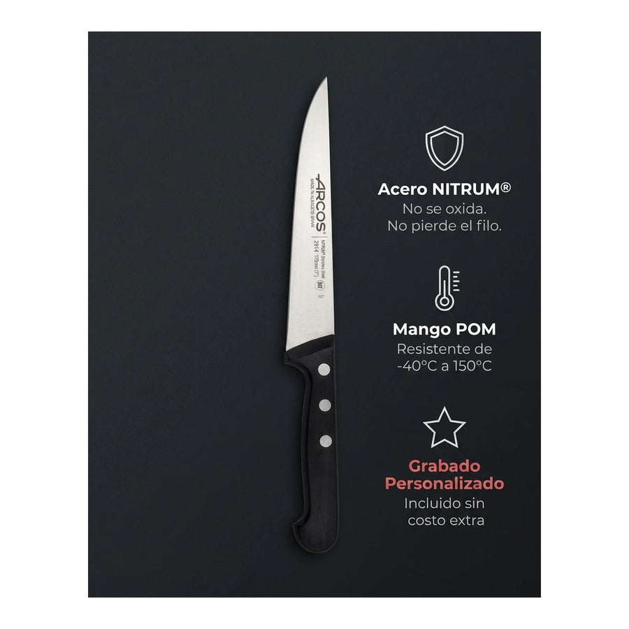 Cuchillo Cocina Arcos 17cm Profesional Premium Chef Verdura + Grabado Personalizado