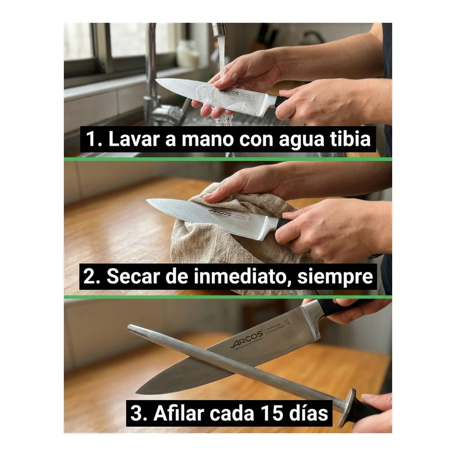 Cuchillo Cocina Arcos 17cm Profesional Premium Chef Verdura + Grabado Personalizado