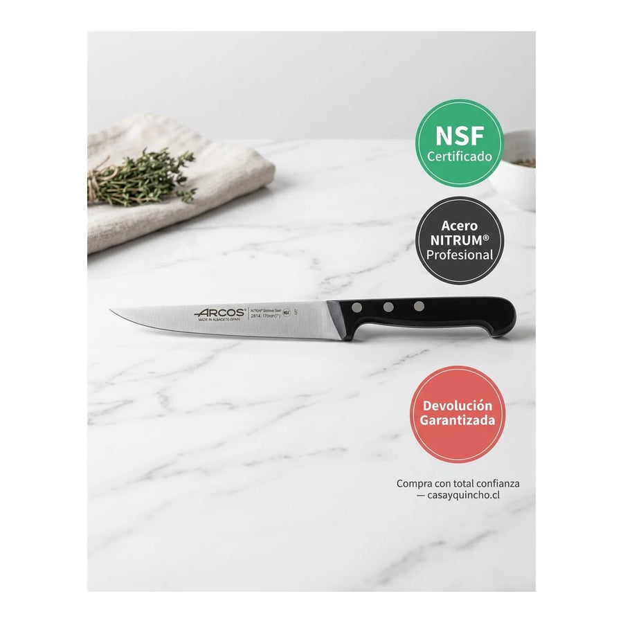 Cuchillo Cocina Arcos 17cm Profesional Premium Chef Verdura + Grabado Personalizado