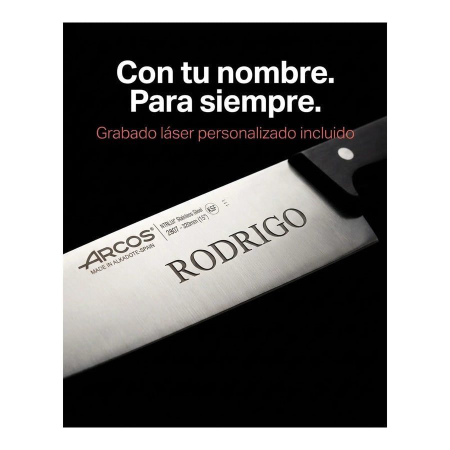 Cuchillo Cocina Arcos 25cm Profesional Premium Chef Asado + Grabado Personalizado
