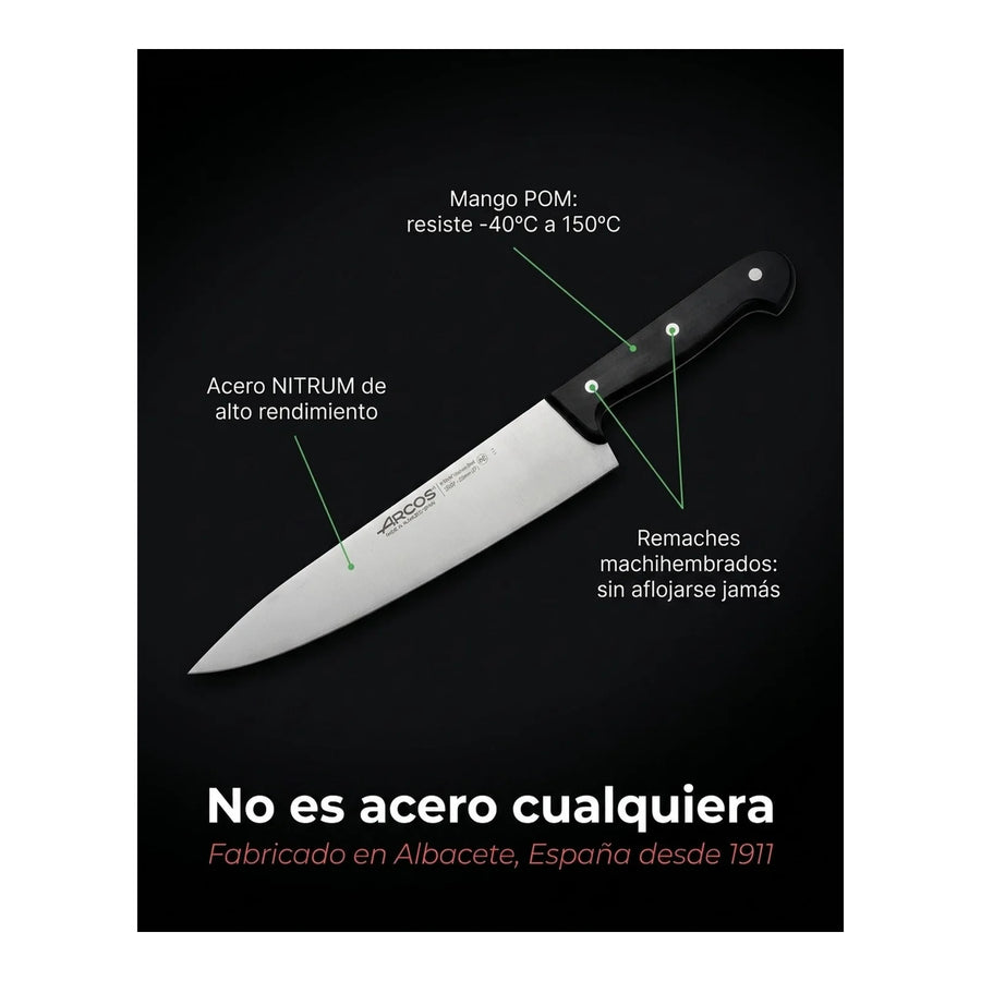 Cuchillo Cocina Arcos 25cm Profesional Premium Chef Asado + Grabado Personalizado