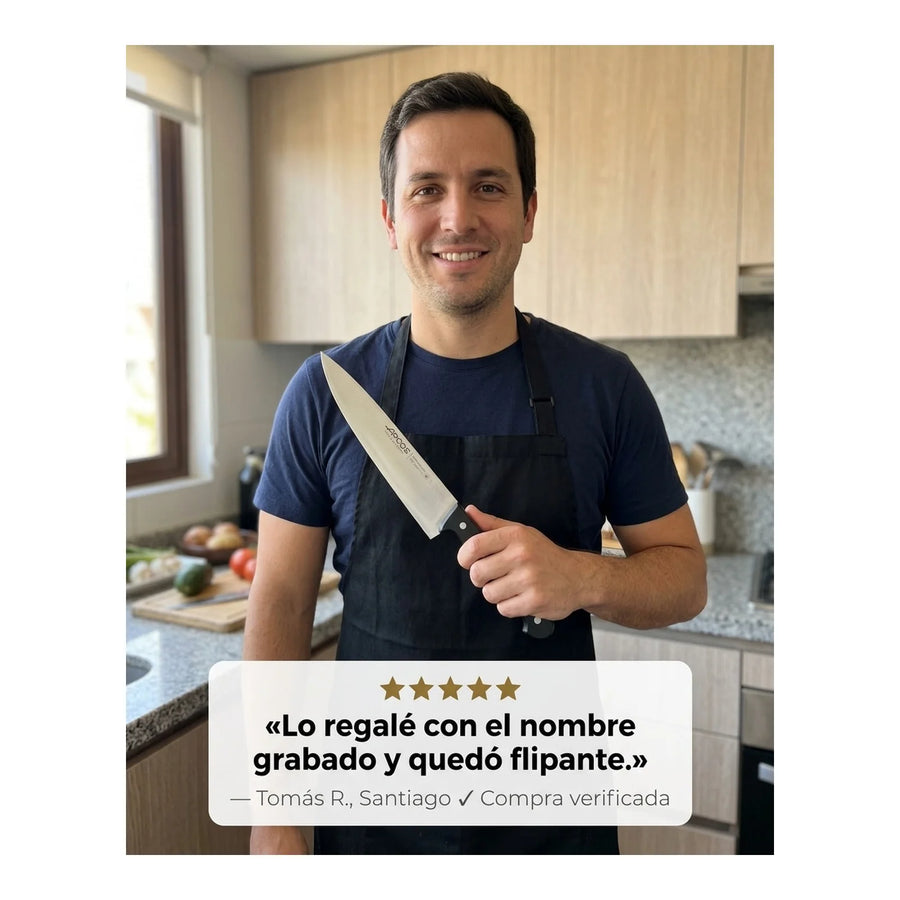 Cuchillo Cocina Arcos 25cm Profesional Premium Chef Asado + Grabado Personalizado