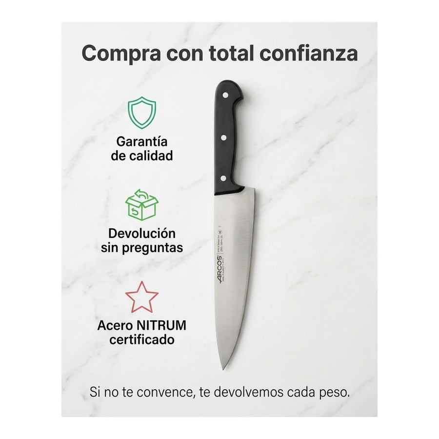 Cuchillo Cocina Arcos 25cm Profesional Premium Chef Asado + Grabado Personalizado