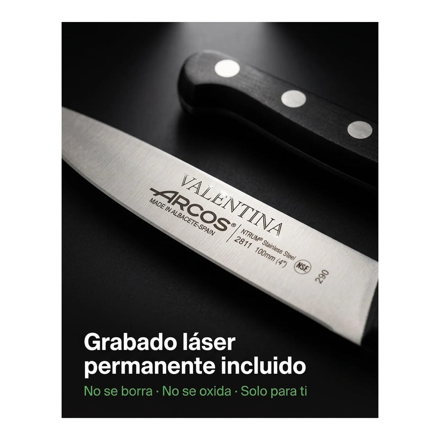 Cuchillo Cocina Verduras Arcos 10cm Profesional Verdurero + Grabado Personalizado