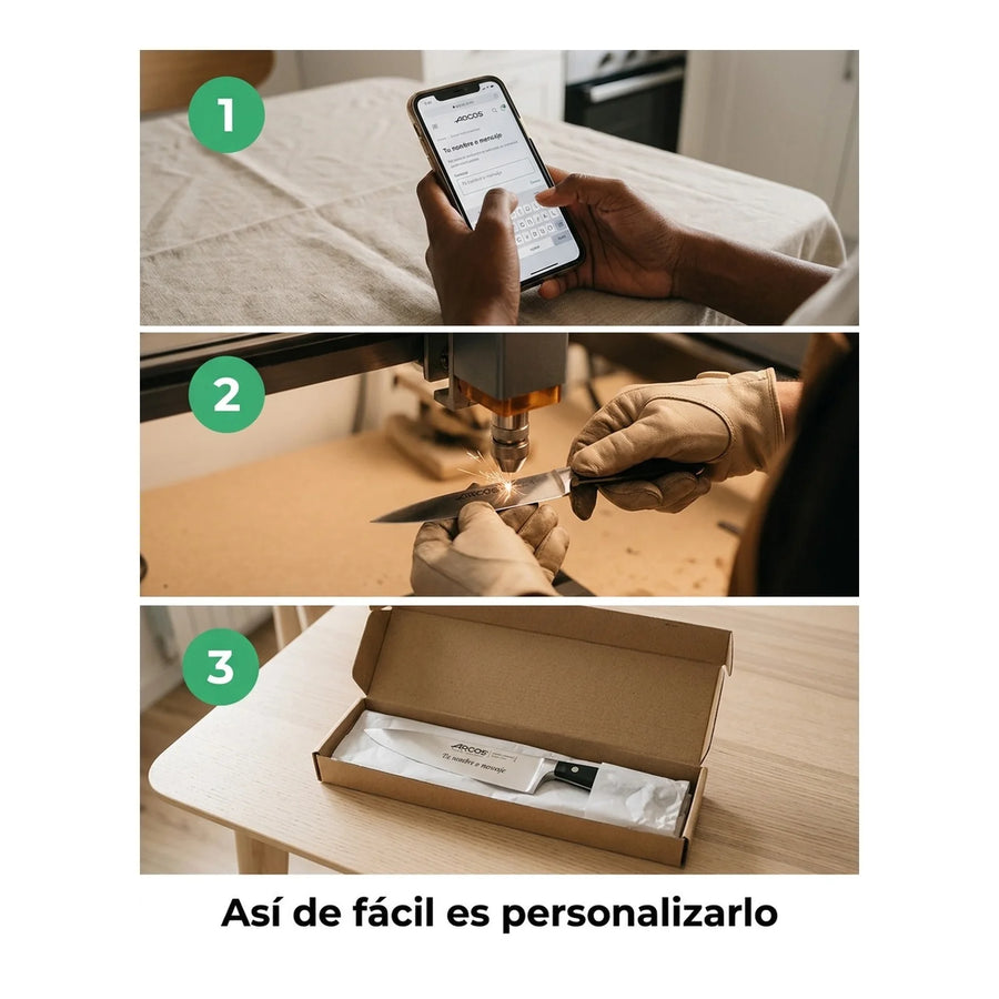 Cuchillo Cocina Verduras Arcos 10cm Profesional Verdurero + Grabado Personalizado