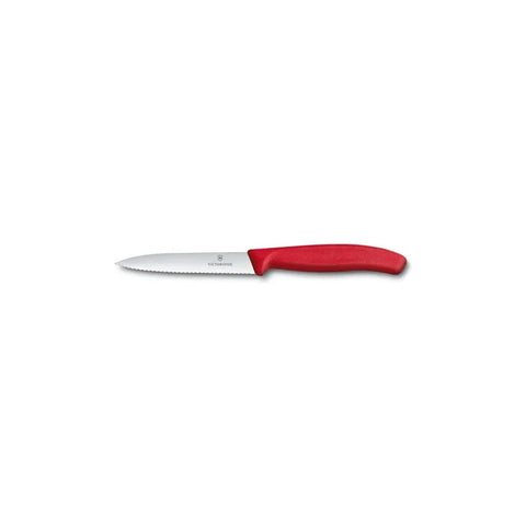 Cuchillo Cocina Victorinox Rojo 6.7731 Dentado Punta 10cm