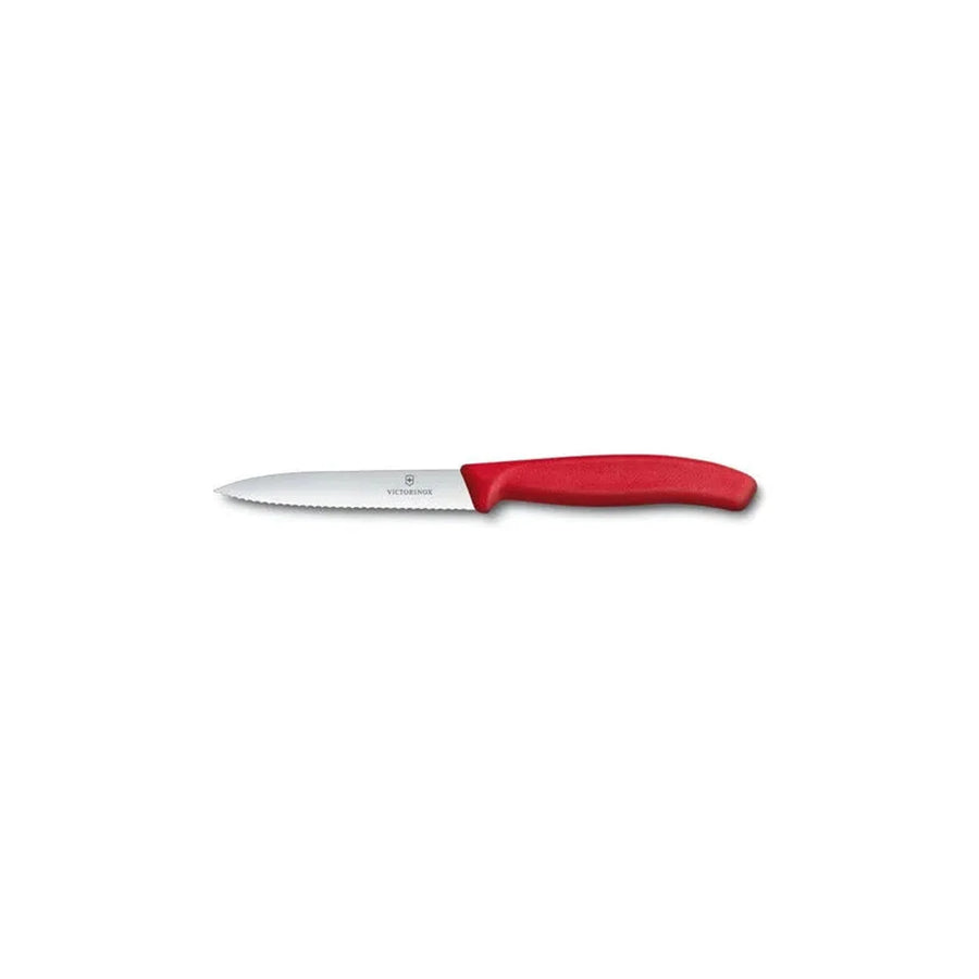 Cuchillo Cocina Victorinox Rojo 6.7731 Dentado Punta 10cm