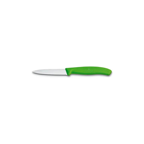 Cuchillo Cocina Victorinox Verde 6.7636.L114 Dentado 8cm + Grabado Personalizado