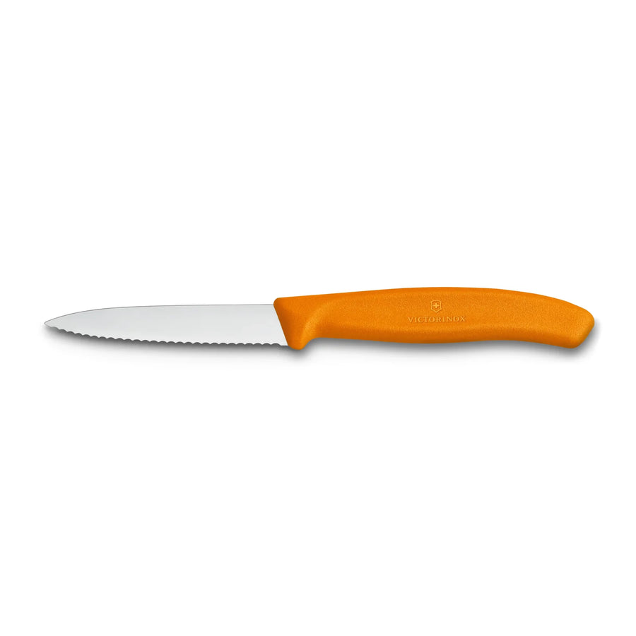 Cuchillo Cocina Victorinox Naranjo 6.7636.l119 Dentado 8cm + Grabado Personalizado