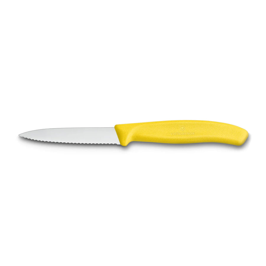 Cuchillo Cocina Victorinox Amarillo 6.7636.l118 Dentado 8cm + Grabado Personalizado