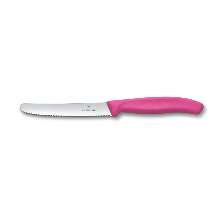 Cuchillo Cocina Victorinox Rosa 6.7836.l115 Dentado 11cm + Grabado Personalizado
