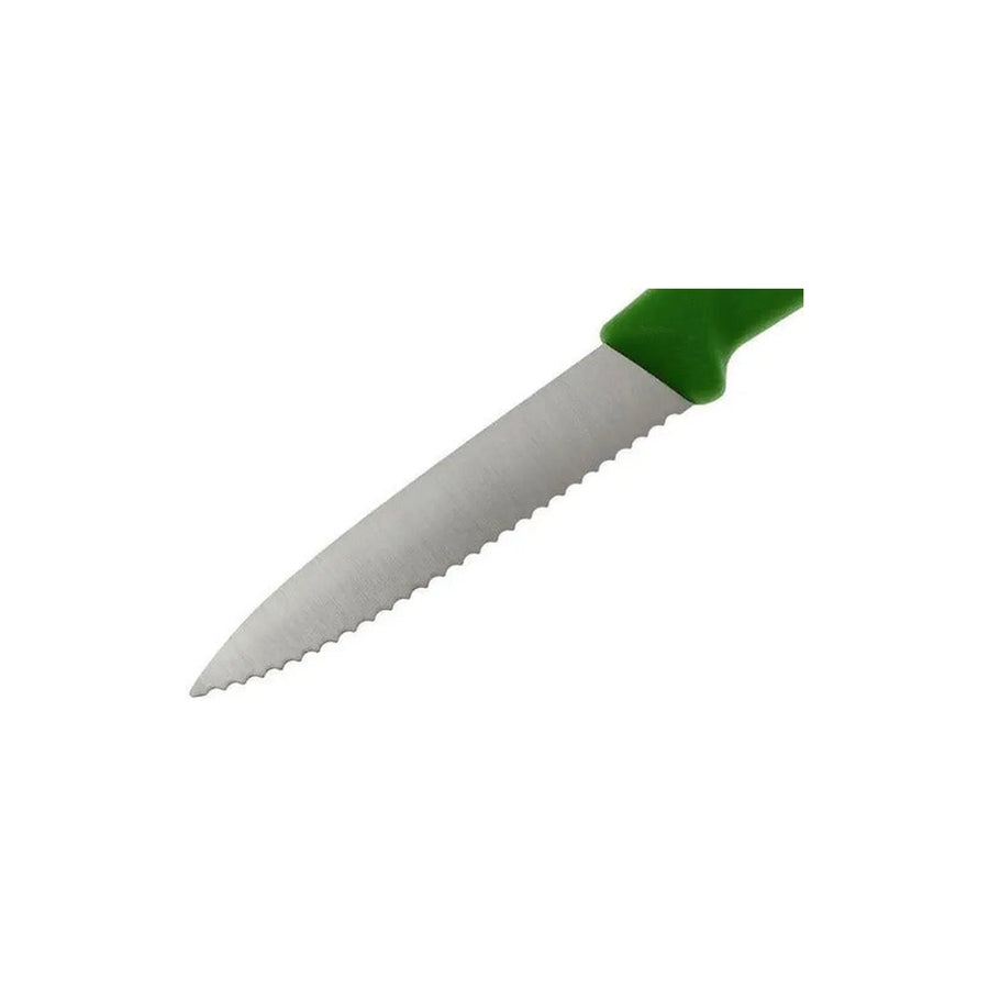 Cuchillo Cocina Victorinox Verde 6.7636.L114 Dentado 8cm + Grabado Personalizado