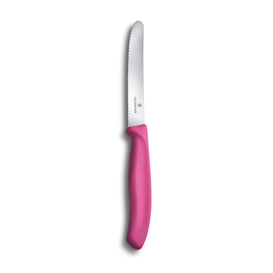 Cuchillo Cocina Victorinox Rosa 6.7836.l115 Dentado 11cm + Grabado Personalizado