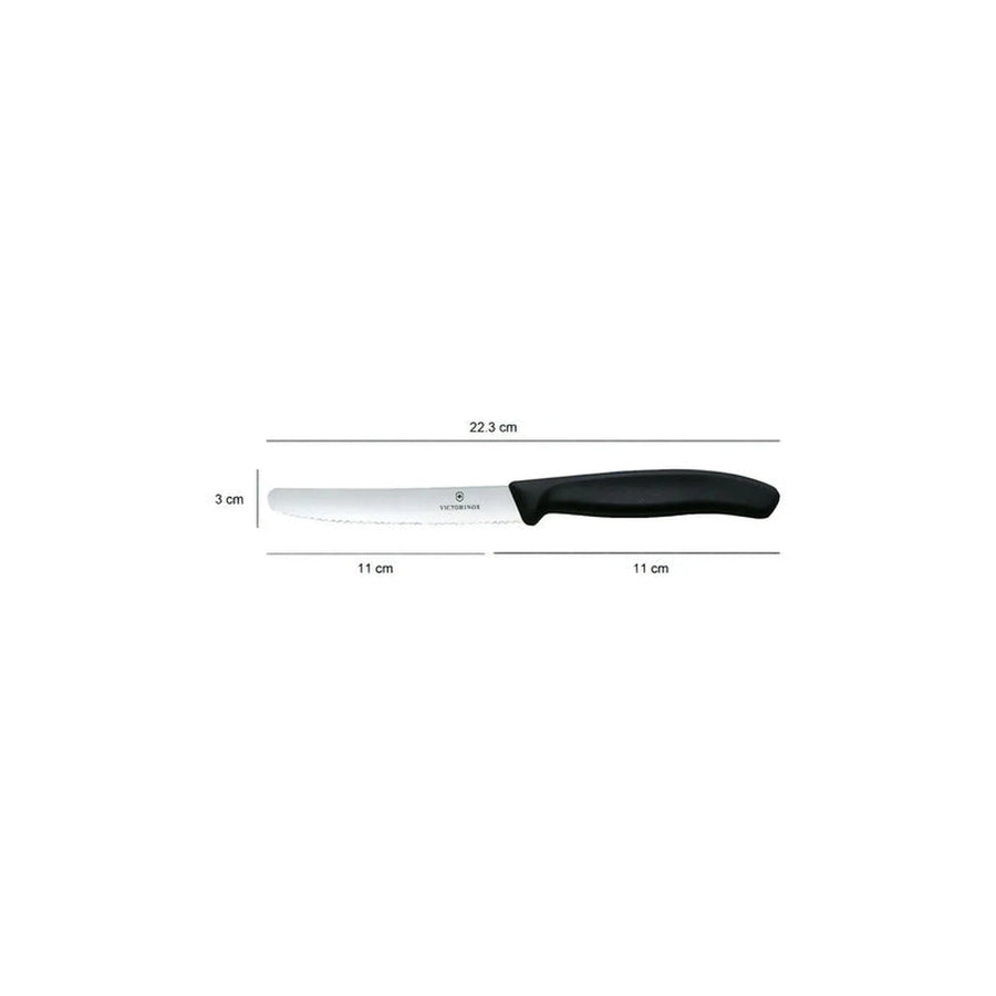 Cuchillo Cocina Victorinox Negro 6.7833 Dentado Curva 10cm + Grabado Personalizado