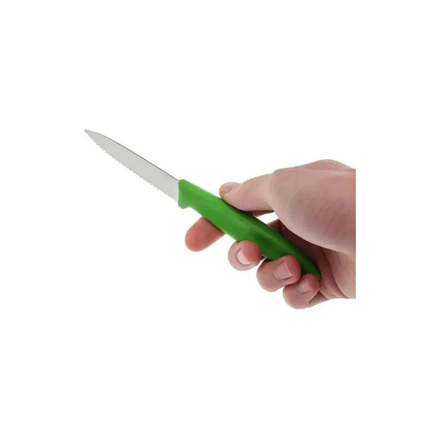 Cuchillo Cocina Victorinox Verde 6.7636.L114 Dentado 8cm + Grabado Personalizado