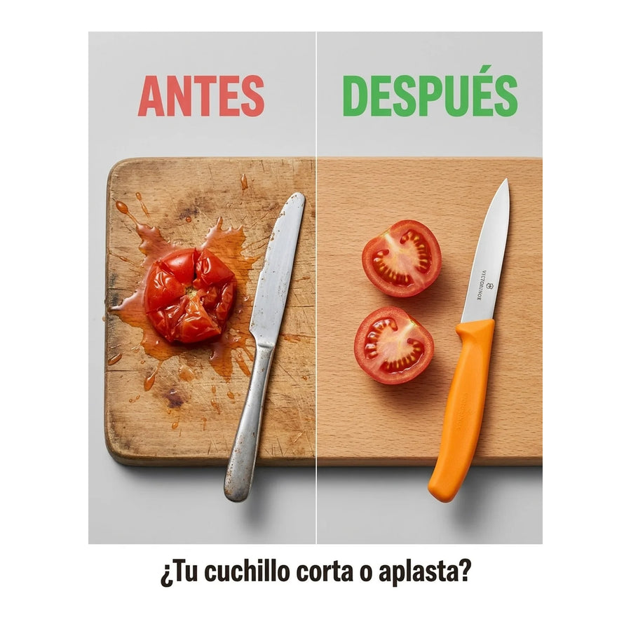 Cuchillo Cocina Victorinox Naranjo 6.7706.l119 10cm + Grabado Personalizado