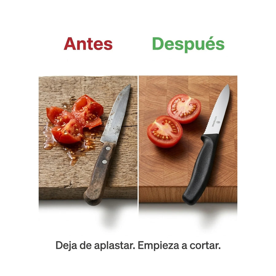 Cuchillo Cocina Victorinox Negro 6.7733 Hoja Dentada 10cm + Grabado Personalizado