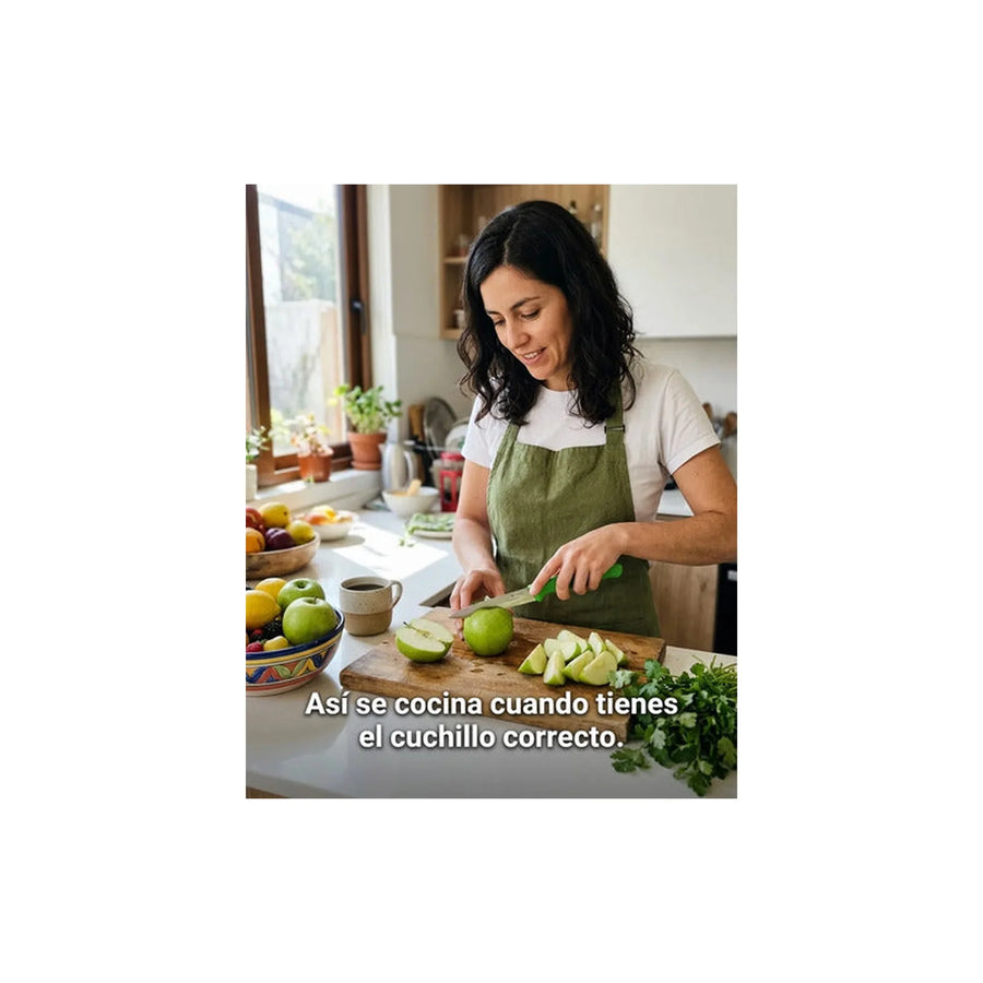 Cuchillo Cocina Victorinox Verde 6.7636.L114 Dentado 8cm + Grabado Personalizado