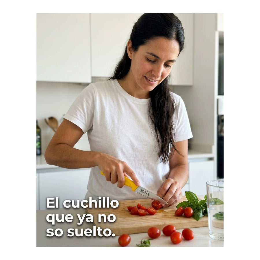 Cuchillo Cocina Victorinox Amarillo 6.7636.l118 Dentado 8cm + Grabado Personalizado