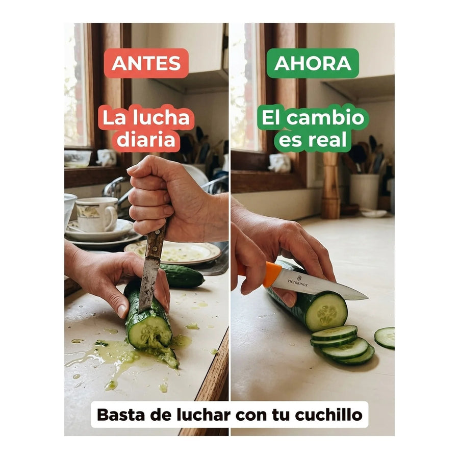 Cuchillo Cocina Victorinox Naranjo 6.7706.l119 10cm + Grabado Personalizado