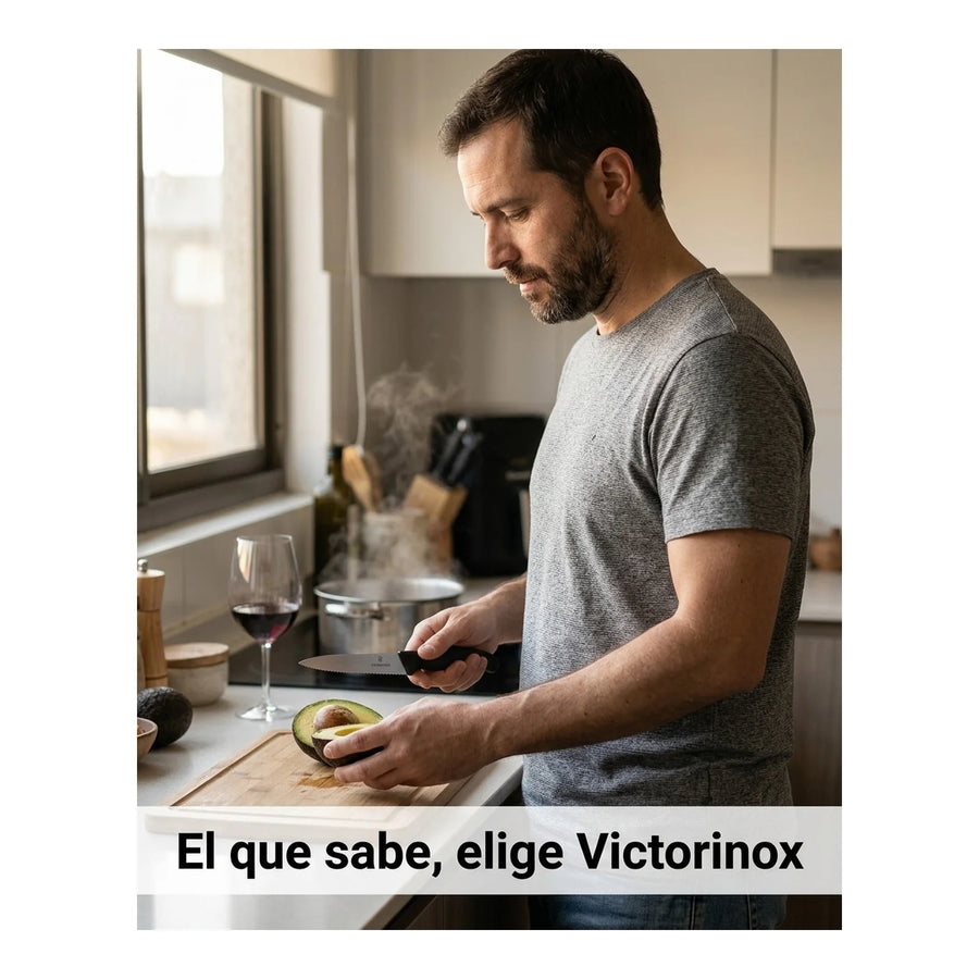 Cuchillo Cocina Victorinox Negro 6.7733 Hoja Dentada 10cm + Grabado Personalizado