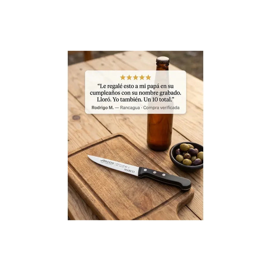 Cuchillo Cocinero Arcos 12,5cm Universal Chef Cocina Asado + Grabado Personalizado