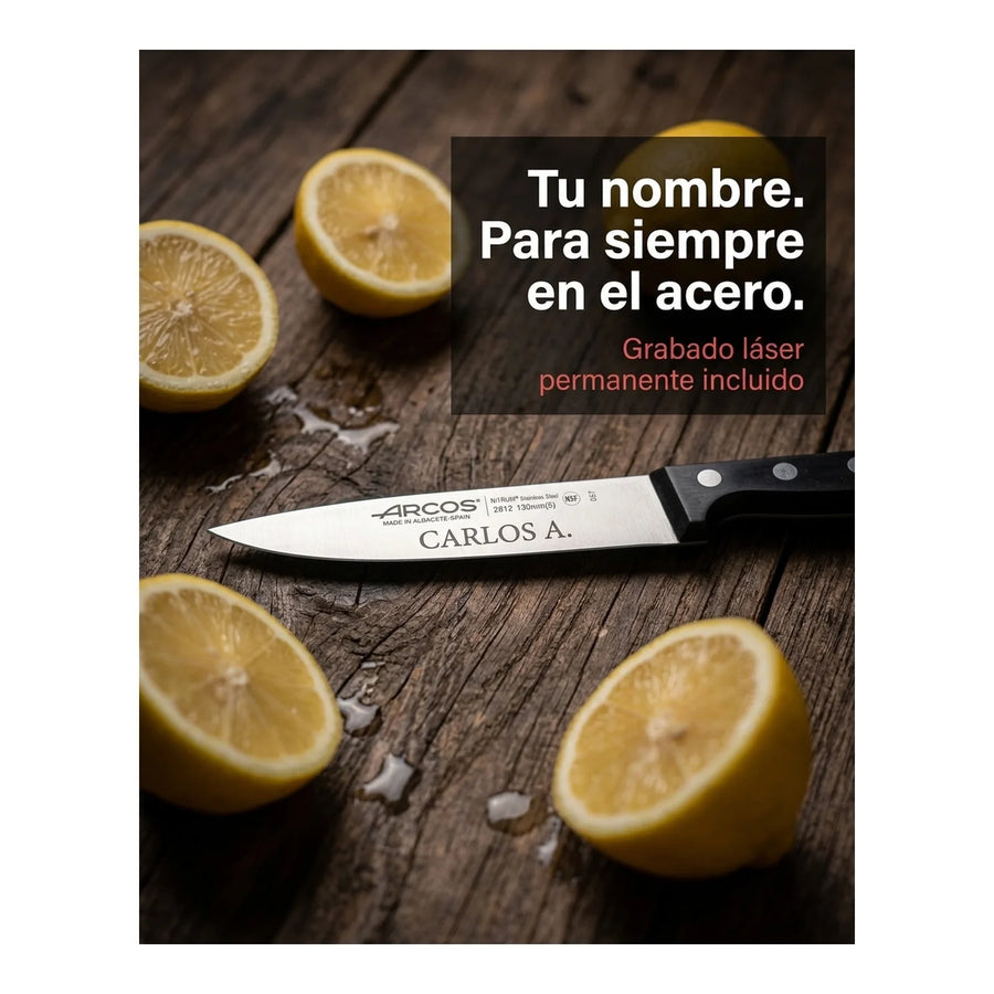 Cuchillo Cocinero Arcos 12,5cm Universal Chef Cocina Asado + Grabado Personalizado