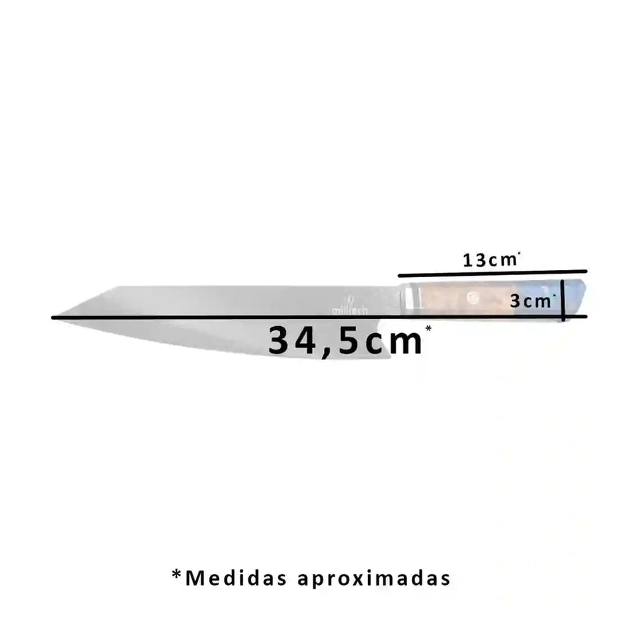 Cuchillo Acero Damasco Grilltech Chile + Grabado Personalizado