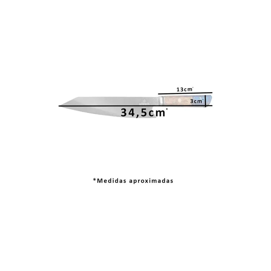 Cuchillo Acero Damasco Grilltech Chile + Grabado Personalizado
