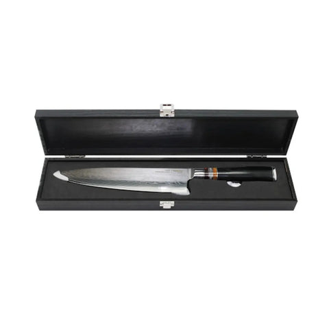 Cuchillo Acero Damasco Black Wayu + Grabado Laser Gratis Chile (foto 2)