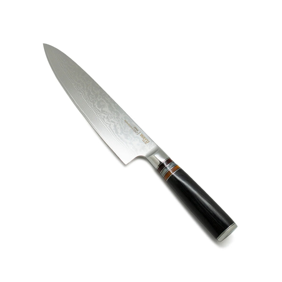 Cuchillo Acero Damasco Black Wayu + Grabado Personalizado