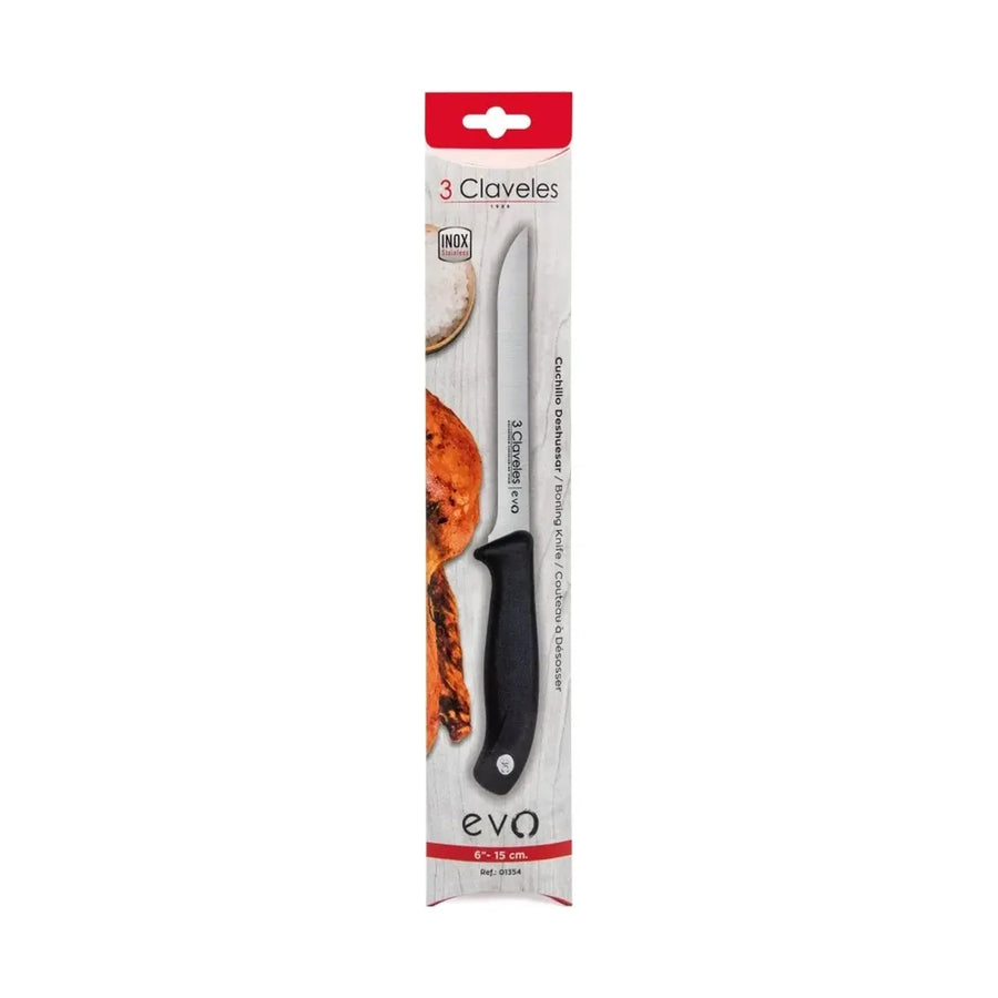 Cuchillo De Cocina 15cm Deshuesar 3 Claveles Evo Acero Color Gris