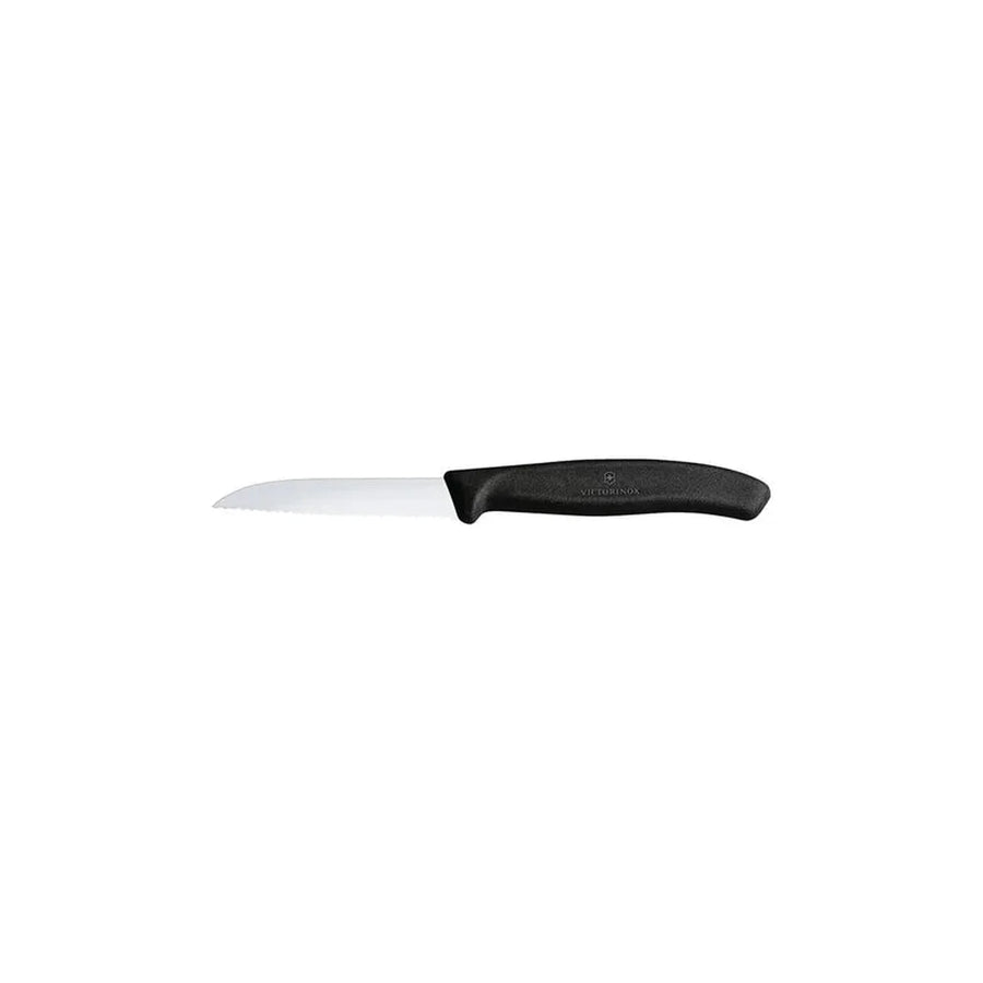 Cuchillo Dentado Victorinox Negro Hoja 8.5 Cm 6.7433hoja + Grabado Personalizado