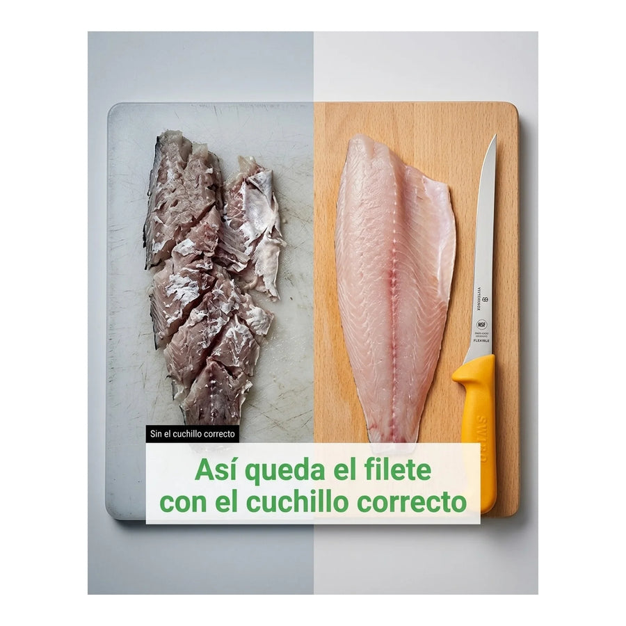 Cuchillo Fileteador Pescado Swibo Victorinox 5.8450.20 + Grabado Personalizado