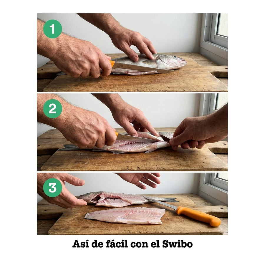 Cuchillo Fileteador Pescado Swibo Victorinox 5.8450.20 + Grabado Personalizado