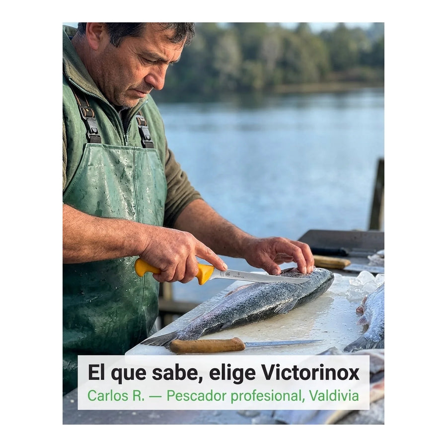 Cuchillo Fileteador Pescado Swibo Victorinox 5.8450.20 + Grabado Personalizado