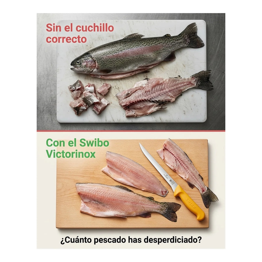 Cuchillo Fileteador Pescado Swibo Victorinox 5.8450.20 + Grabado Personalizado