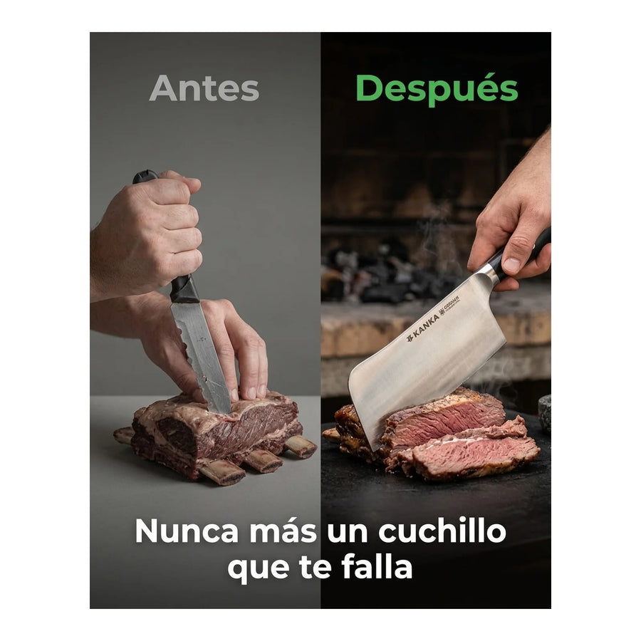 Cuchillo Hacha Acero Alemán + Grabado Personalizado