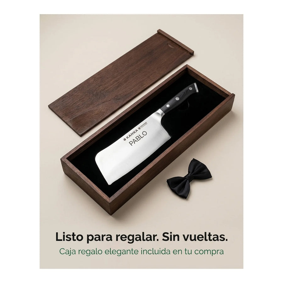 Cuchillo Hacha Acero Alemán + Grabado Personalizado