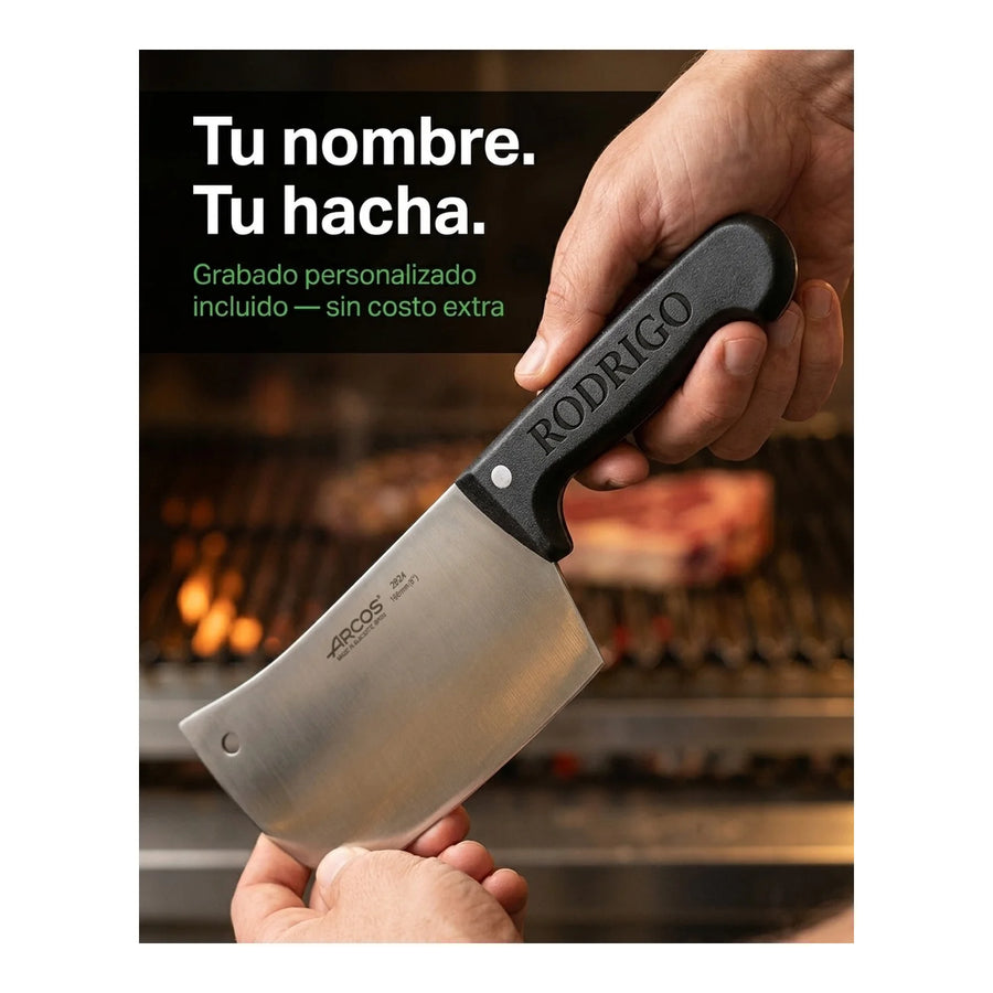 Cuchillo Hacha Arcos 2824 Profesional Cocina Asado Bbq + Grabado Personalizado