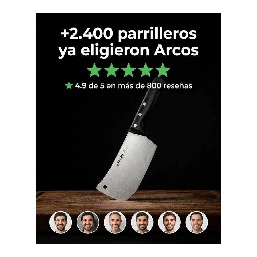 Cuchillo Hacha Arcos 2824 Profesional Cocina Asado Bbq + Grabado Personalizado