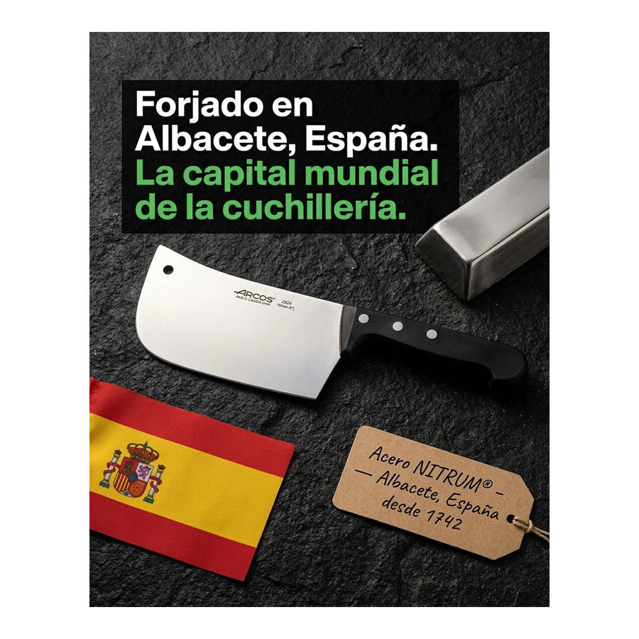 Cuchillo Hacha Arcos 2824 Profesional Cocina Asado Bbq + Grabado Personalizado