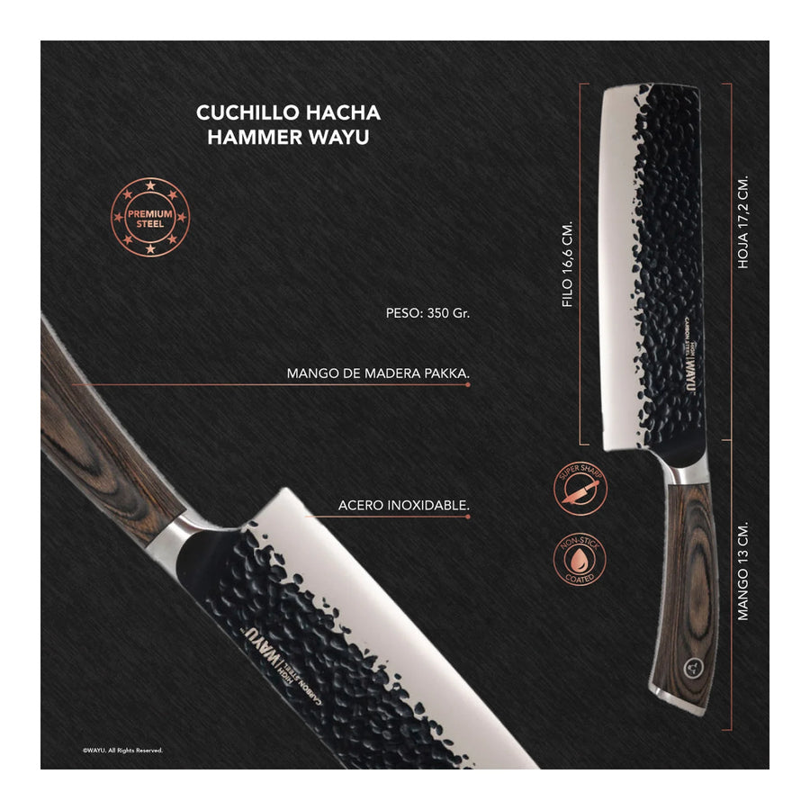 Cuchillo Hacha Hammer Wayu + Grabado Personalizado