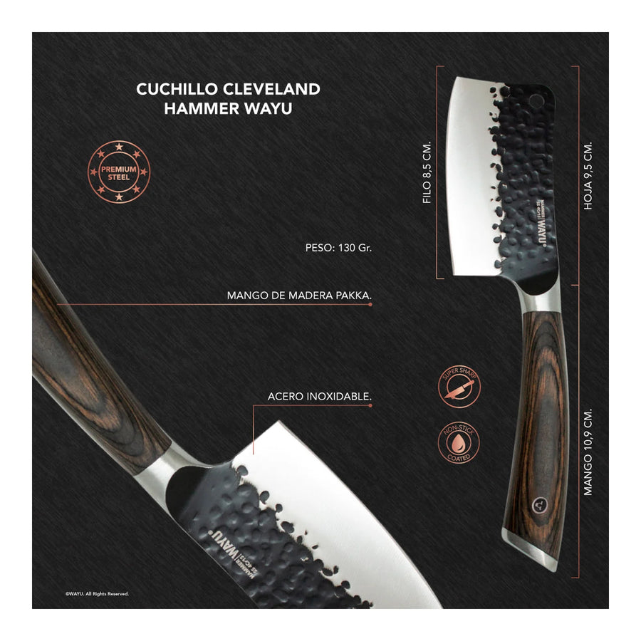 Cuchillo Hammer Hacha Cleveland Wayu + Grabado Personalizado