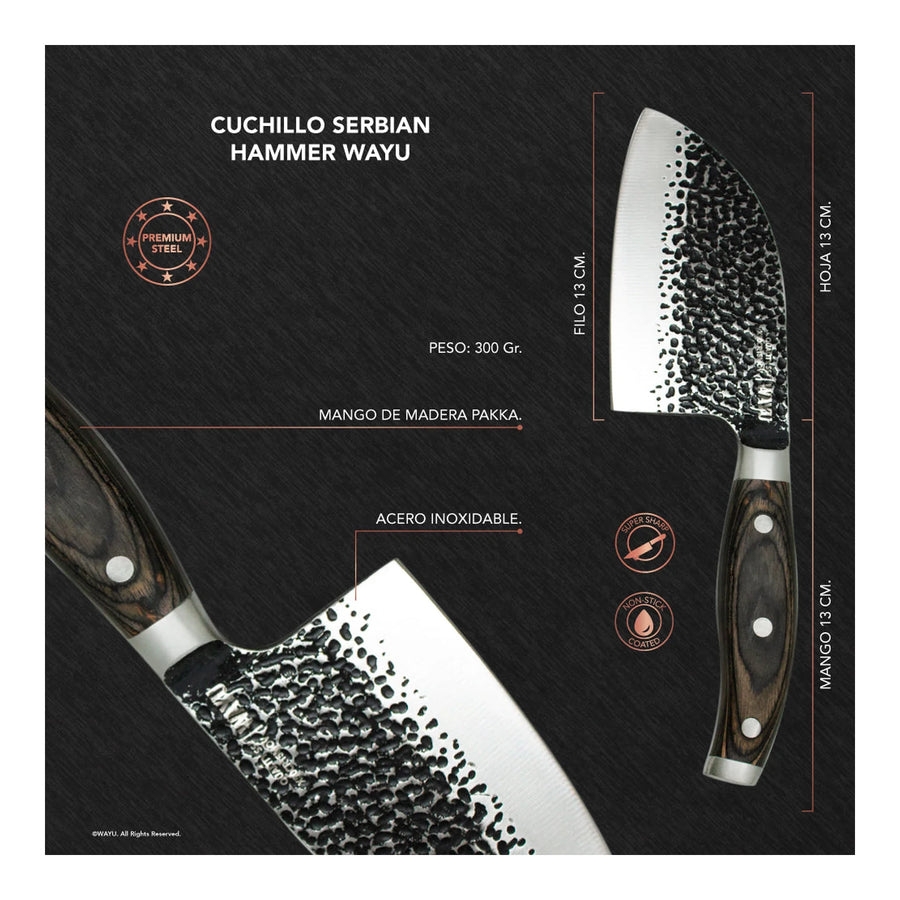 Cuchillo Hammer Hacha Serbian Wayu + Grabado Personalizado
