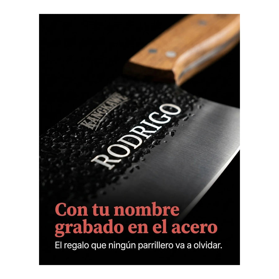 Cuchillo Machete Panguipulli Martillado Kangkawe + Grabado Personalizado