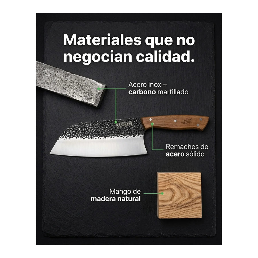 Cuchillo Machete Panguipulli Martillado Kangkawe + Grabado Personalizado