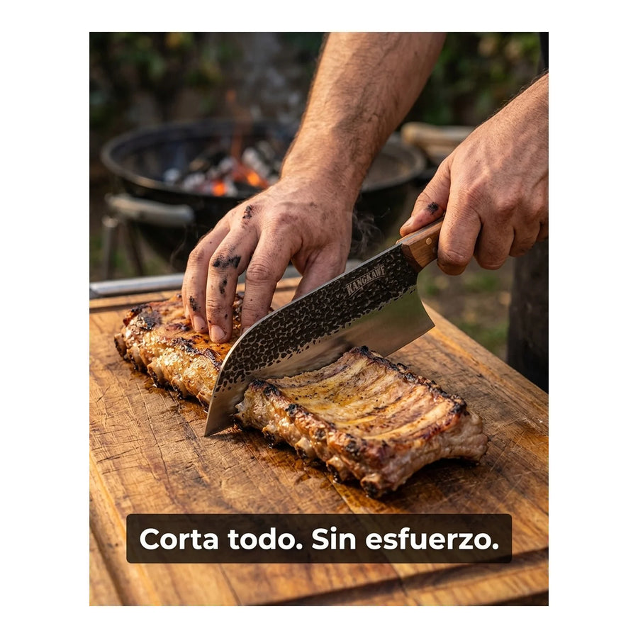Cuchillo Machete Panguipulli Martillado Kangkawe + Grabado Personalizado